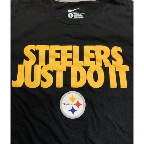 Nike Other - Nike  NFL Team Pittsburgh Steelers Just Do It T-Shirt Tee Black Men's Large